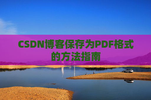 CSDN博客保存为PDF格式的方法指南